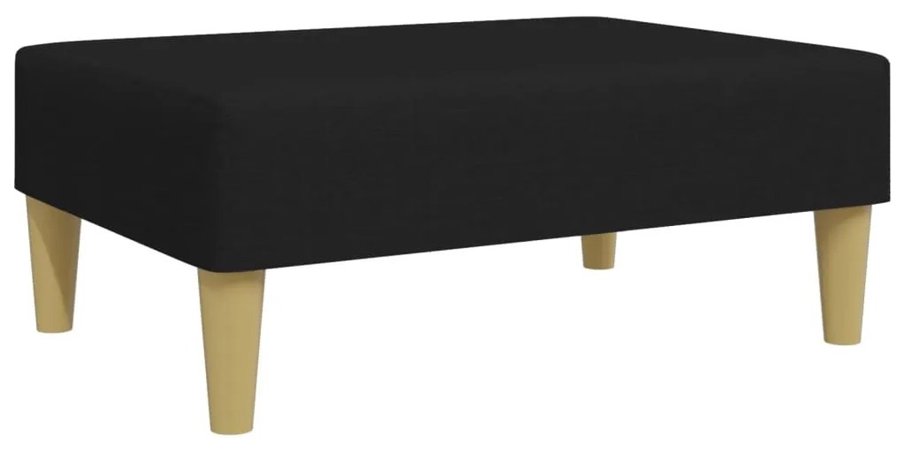 Sofá-cama 2 lugares c/ almofadas e apoio de pés veludo preto