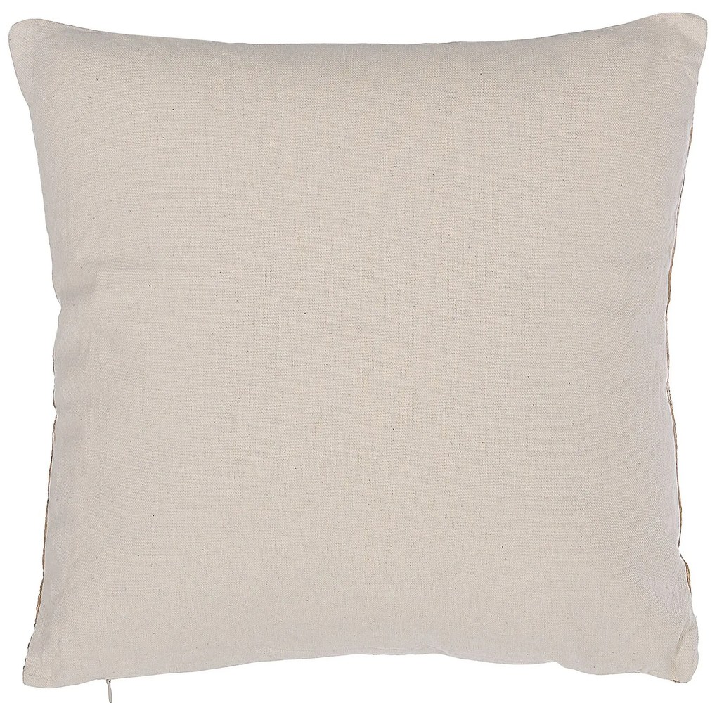 Almofada decorativa creme com folhas 45 x 45 cm WAKAD Beliani