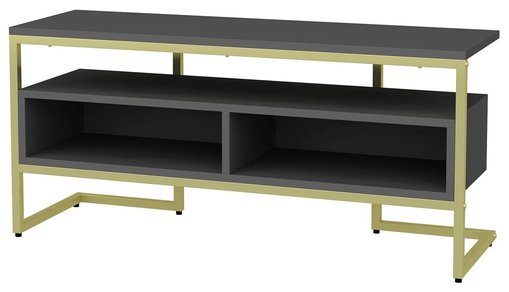 Móvel TV Stand Merrion – Ouro e Antracite – 110 x 35 x 49,9 cm