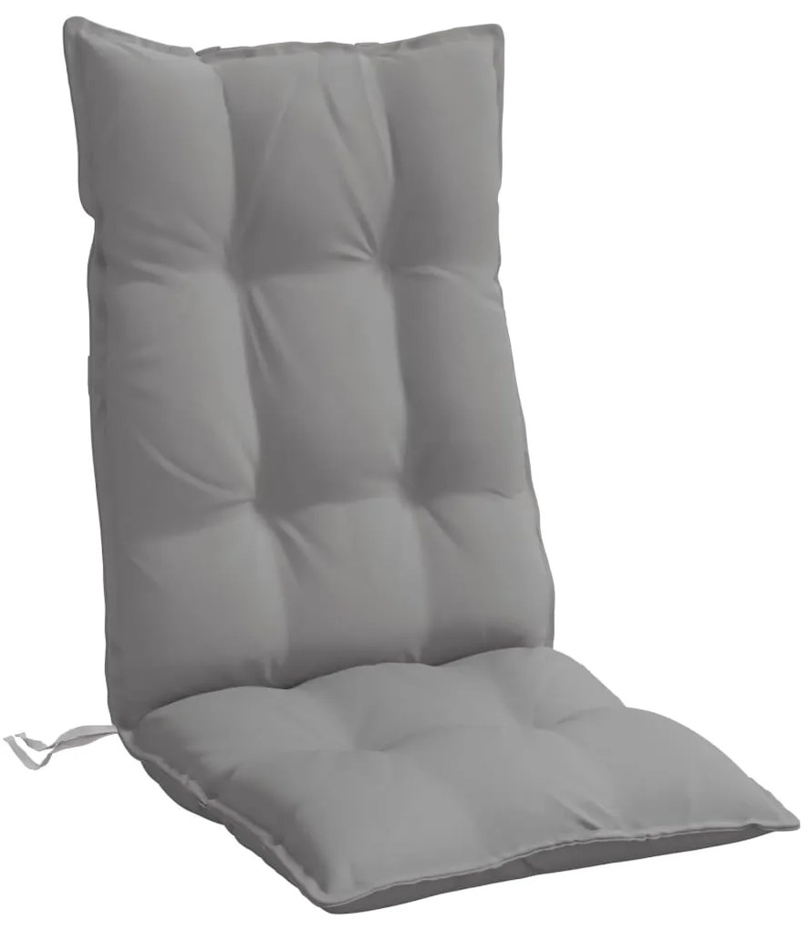Almofadões p/ cadeira encosto alto 4 pcs tecido oxford cinzento