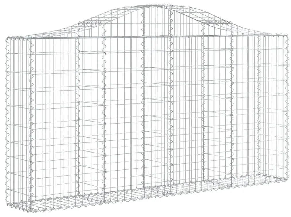 Cestos gabião arqueados 2pcs 200x30x100/120cm ferro galvanizado