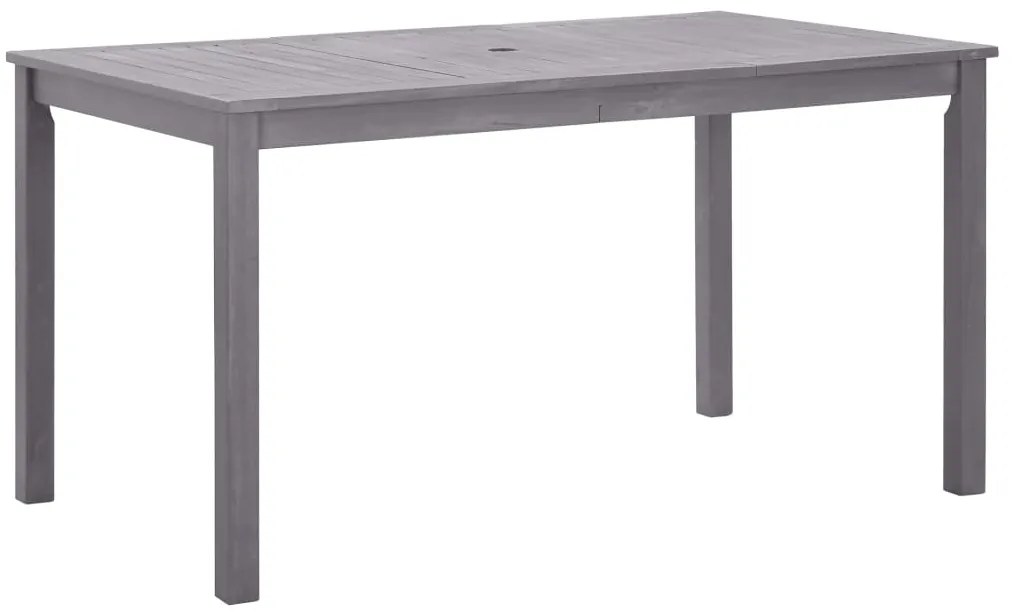 Mesa de jardim 140x80x74 cm acácia maciça cinzento lavado