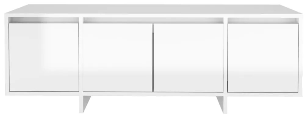 Móvel p/ TV 120x30x40,5 cm derivados madeira branco brilhante