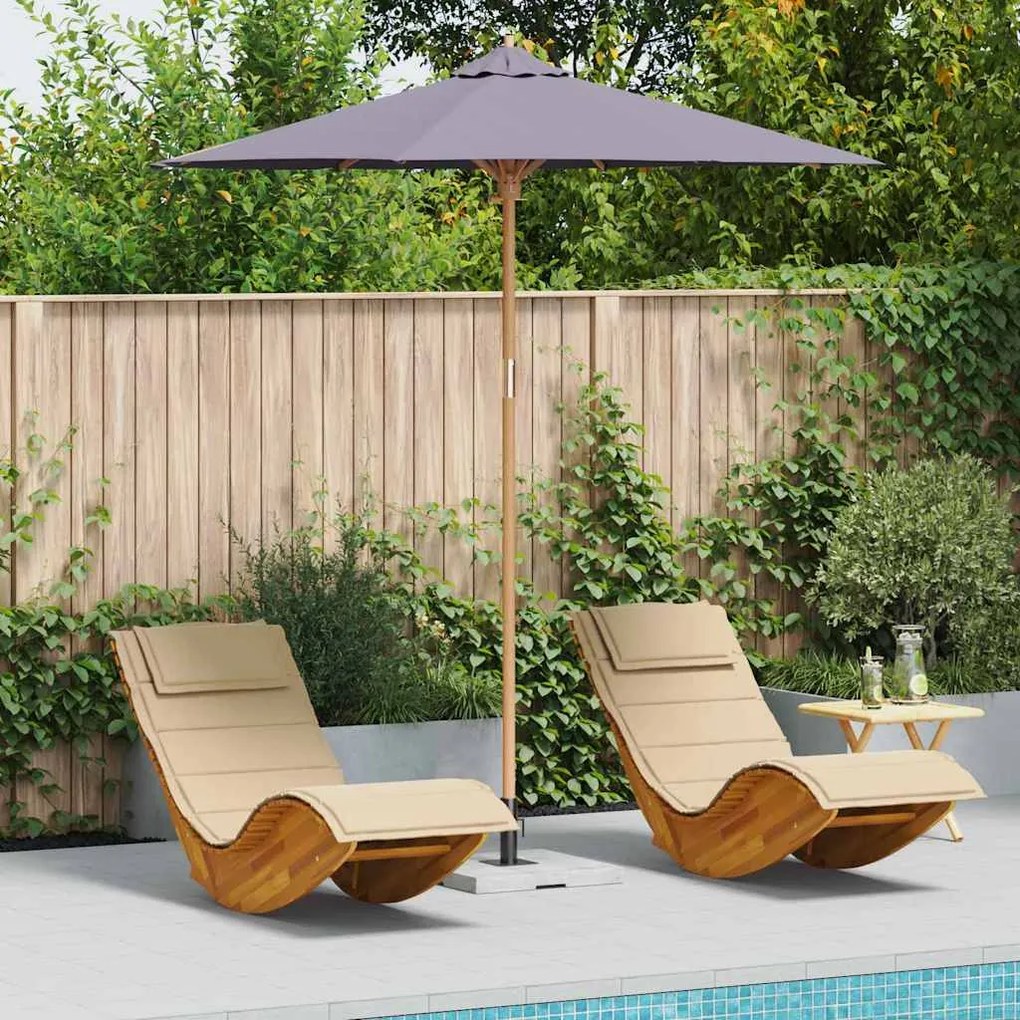 vidaXL Guarda-sol de jardim cinza escuro da , 240 x 260 cm, em bambu.