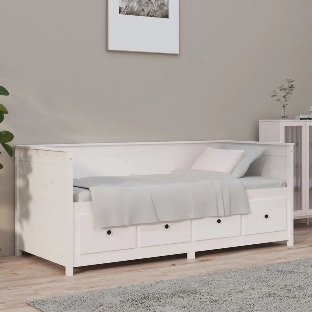 vidaXL Espreguiçadeira sem colchão 75x190 cm branco
