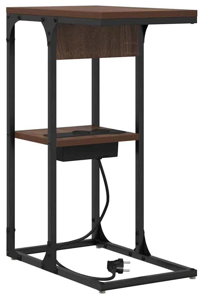 Mesa-de-cabeceira Madeira castanha 41.5 x 26 x 60.5 cm