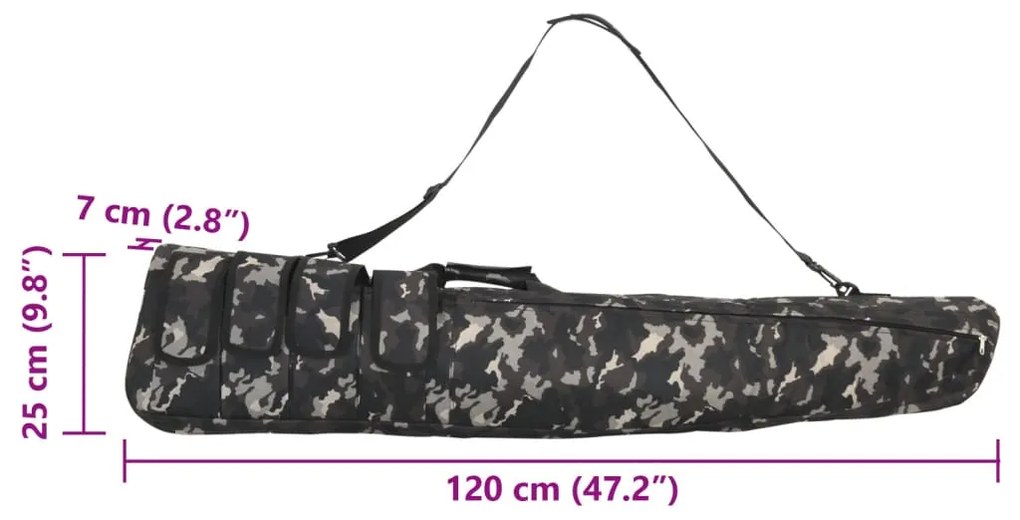 Saco para espingarda com alça de ombro 120 cm tecido oxford