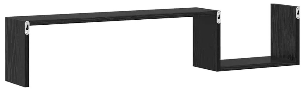 Prateleira de Parede vidaXL 2 pcs Carvalho Preto 100x15x70 cm Madeira
