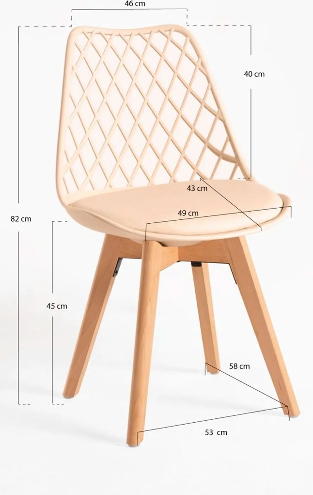 Pack 4 Cadeiras Mima - Crema