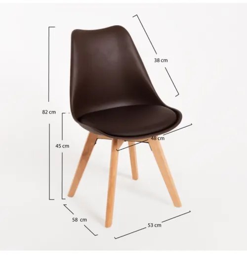 DUDECO - Cadeira Skagen Basic Castanho