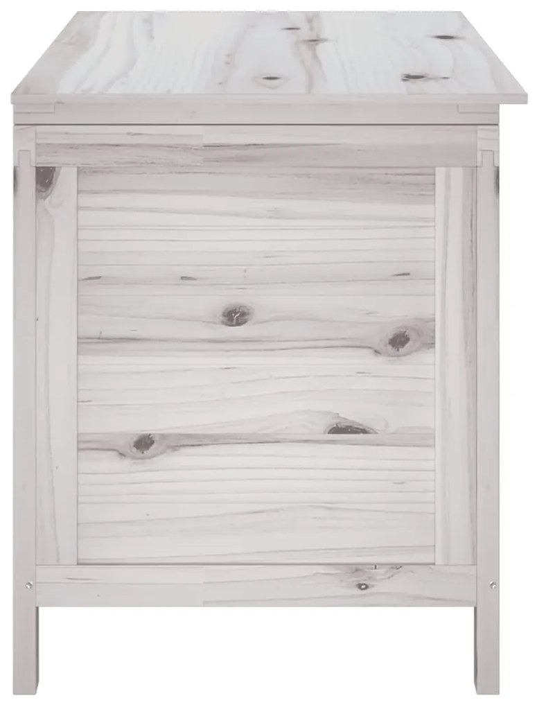 Caixa de arrumação p/ jardim 99x49,5x58,5cm abeto maciço branco