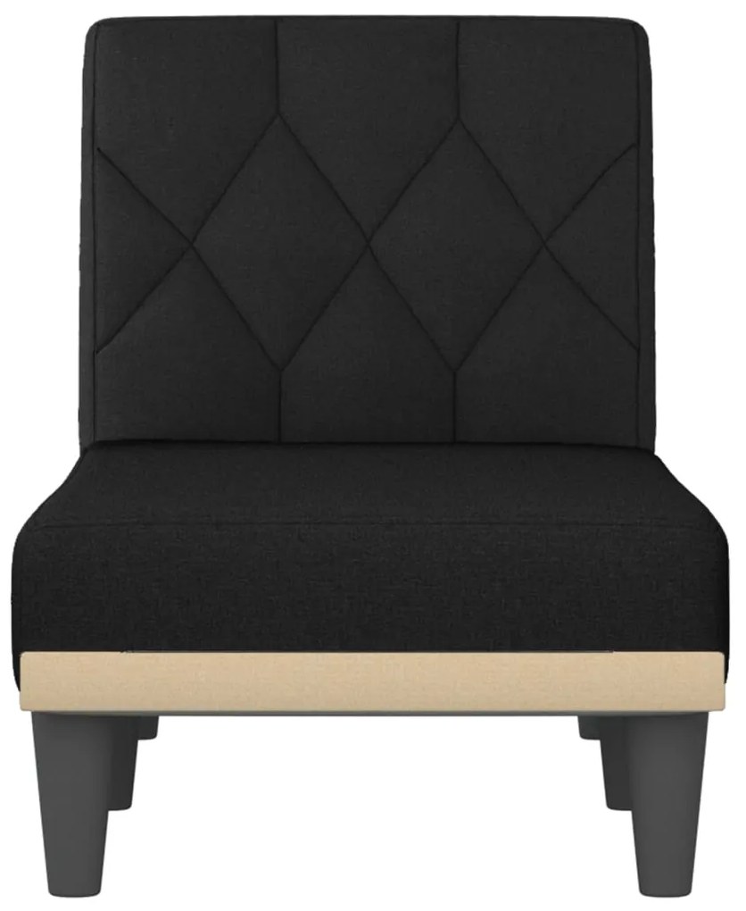 Chaise longue tecido preto