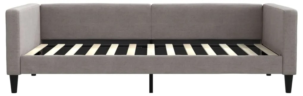 Sofá-cama 100x200 cm tecido cinzento-acastanhado