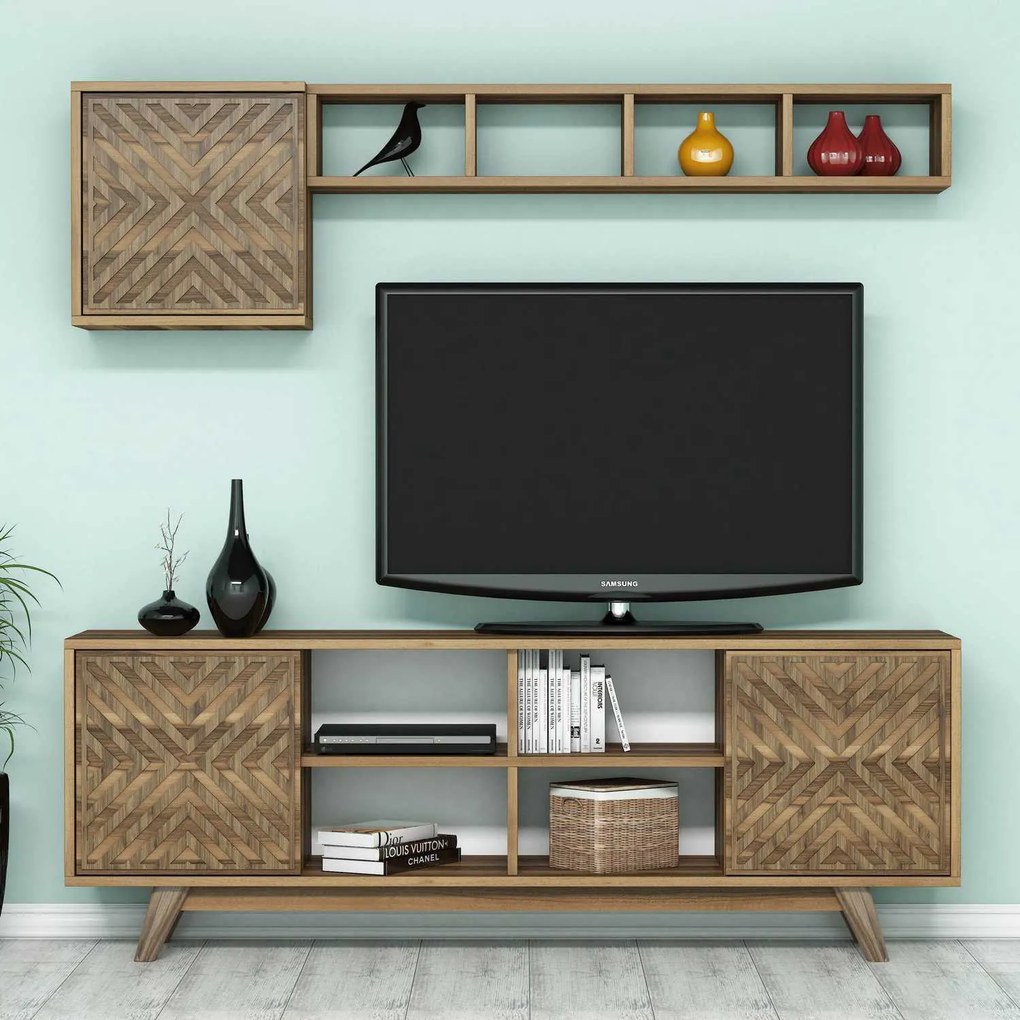 Móvel de TV Inci – Nogueira – 160 x 56,2 x 35 cm