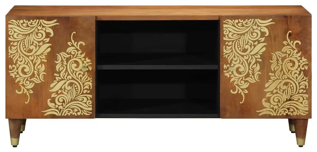 Armário de TV 105x33x46 cm Madeira Sólida de Mangueira