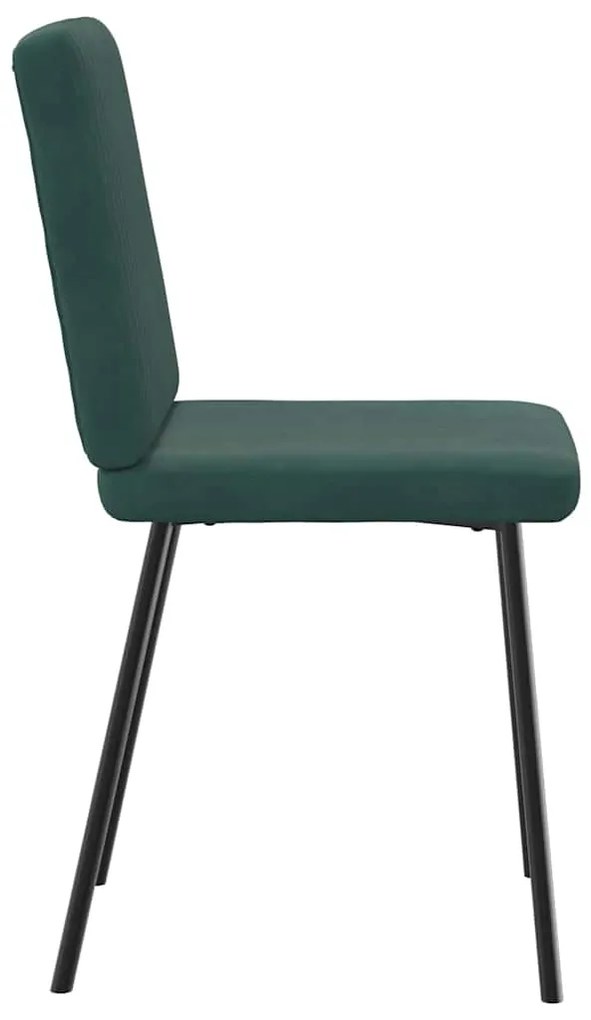 Cadeiras de jantar 2 pcs veludo verde-escuro