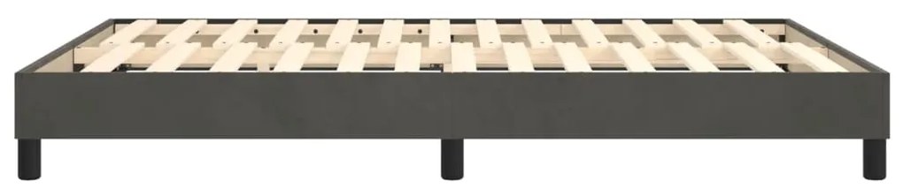 Estrutura de cama sem colchão 140x190 cm veludo cinzento-escuro