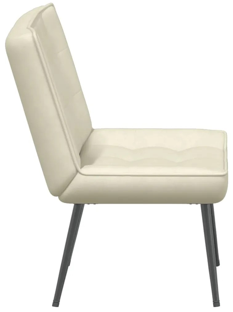 Cadeira de relaxamento creme 64x74x84 cm veludo