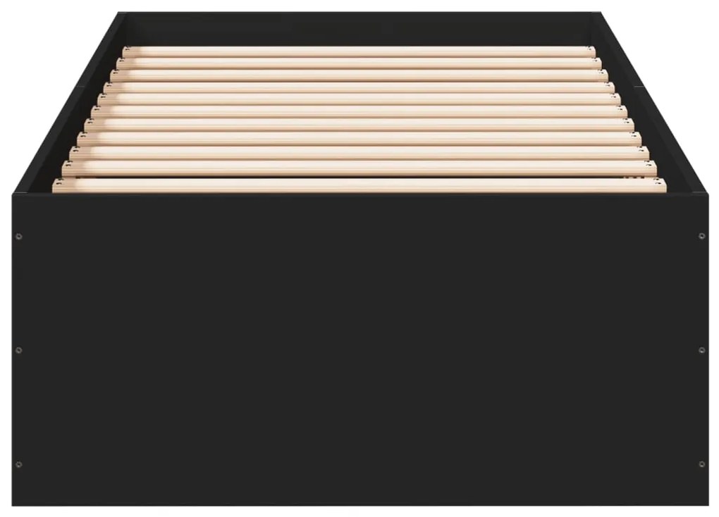 Estrutura de cama 90x190 cm derivados de madeira preto