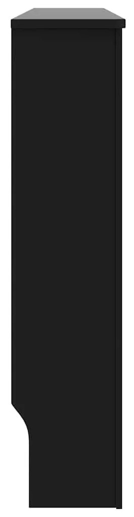 Cobertura de radiador 152x19x81,5 cm MDF preto