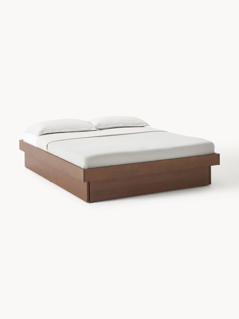 Cama em madeira com gavetas Sato