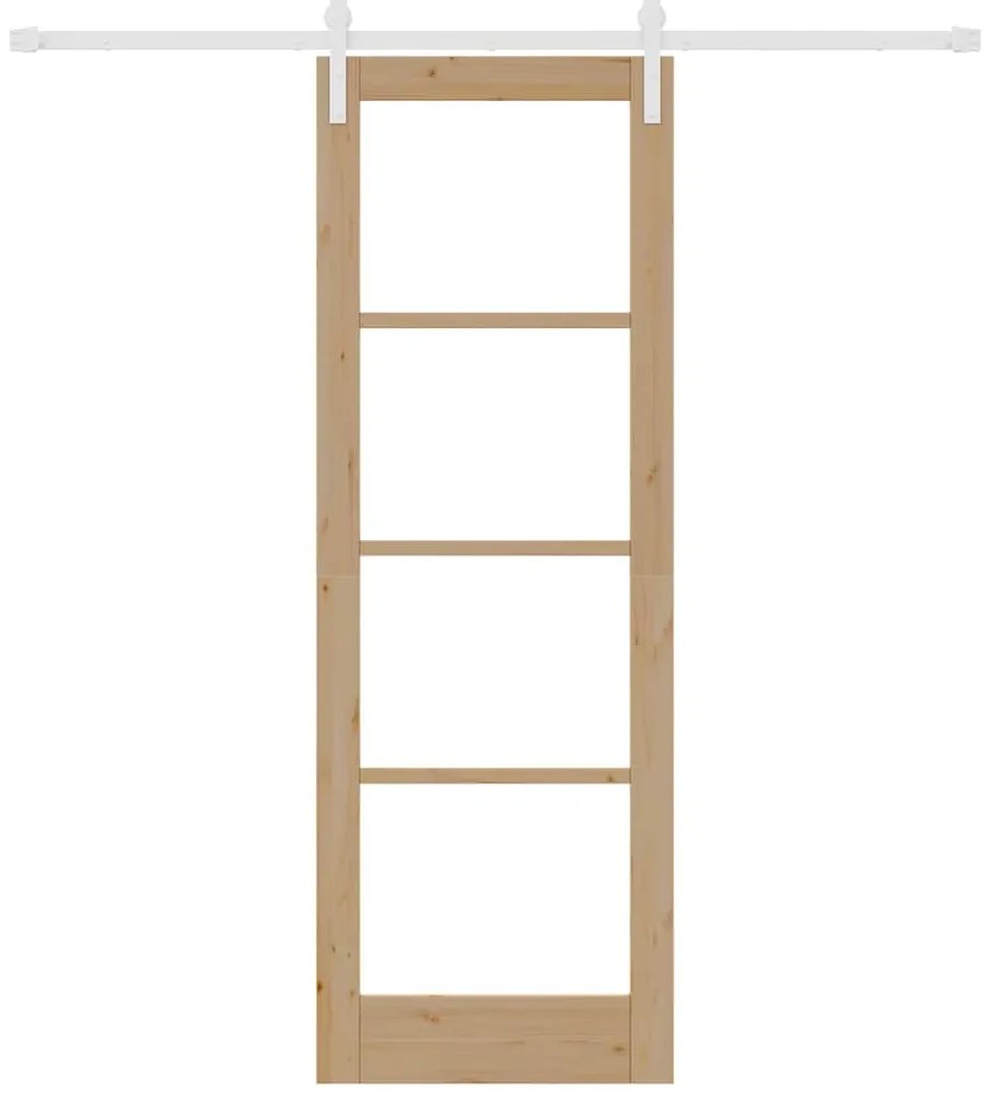 Porta deslizante vidaXL com conjunto de hardware 'ORKDAL'madeira sólid