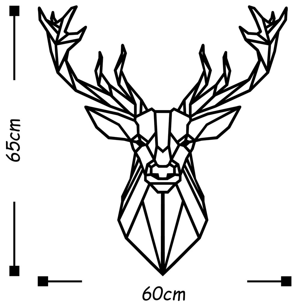 Acessório Decorativo de Parede Metal-422 – Preto – 60 x 65 cm