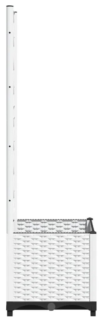Vaso/floreira jardim c/ treliça 40x40x136 cm PP branco