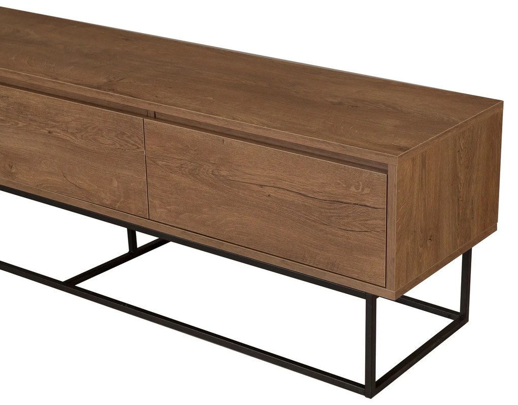 TV Stand Milo – Walnut Black – 180 cm x 50 cm x 40 cm