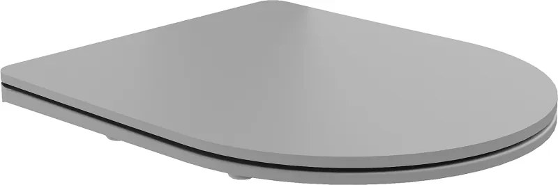 Mexen tampa de sanita de fecho suave slim, duroplast, cinza claro mate - 39740061