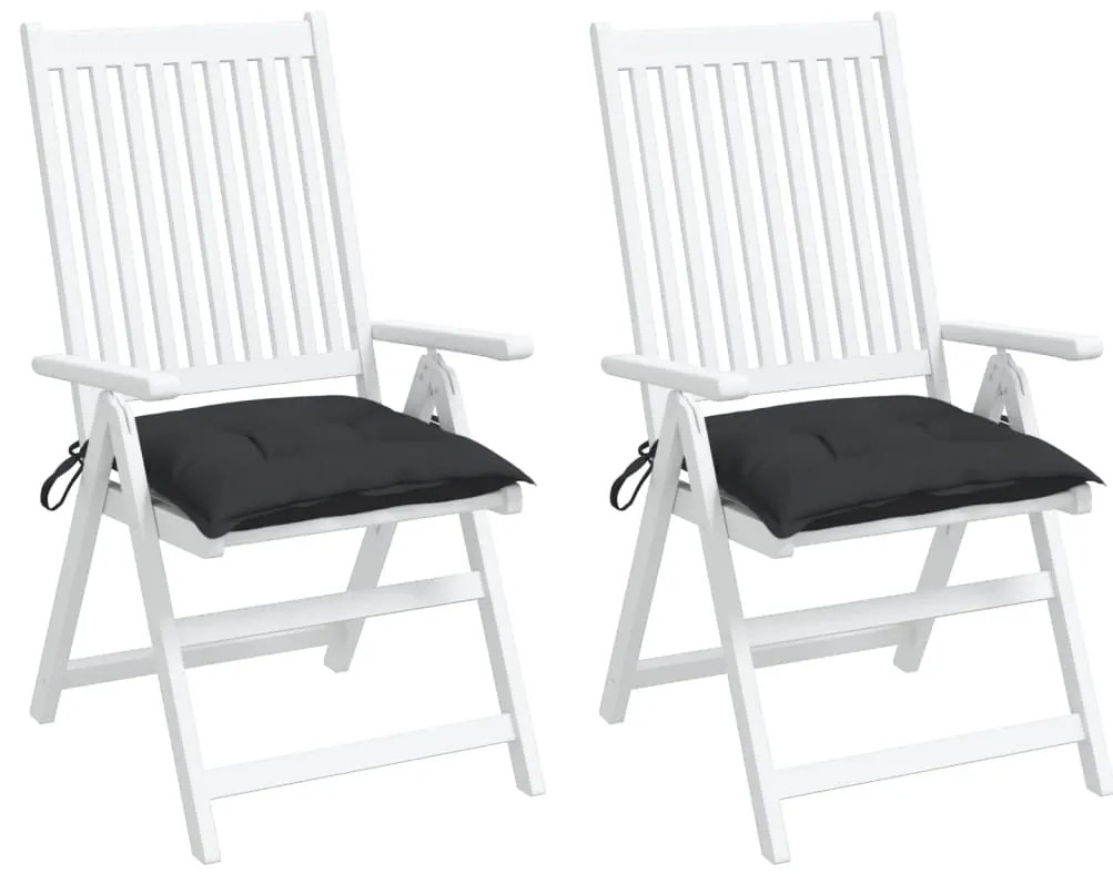 Almofadões para móveis de paletes 2 pcs tecido oxford preto