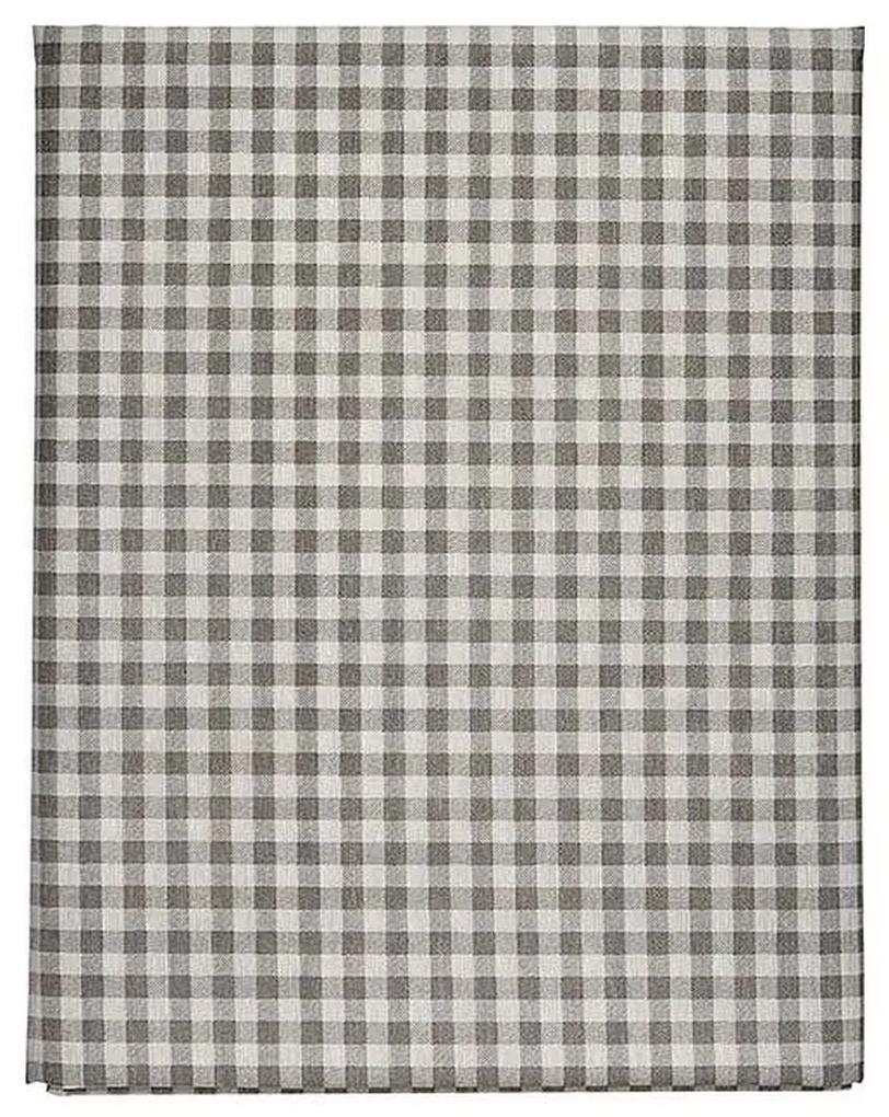 Toalha de Mesa Loneta Quadros Branco Cinzento (140 x 180 cm)