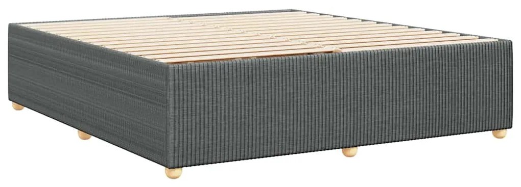 Estrutura de cama sem colchão 180x200 cm tecido cinzento-escuro
