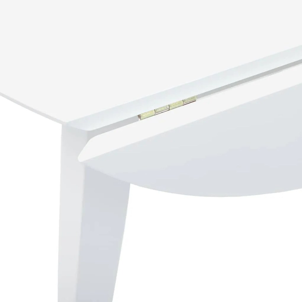 Mesa de jantar madeira seringueira maciça branco