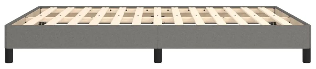 Estrutura de cama sem colchão 140x190 cm tecido cinzento-escuro