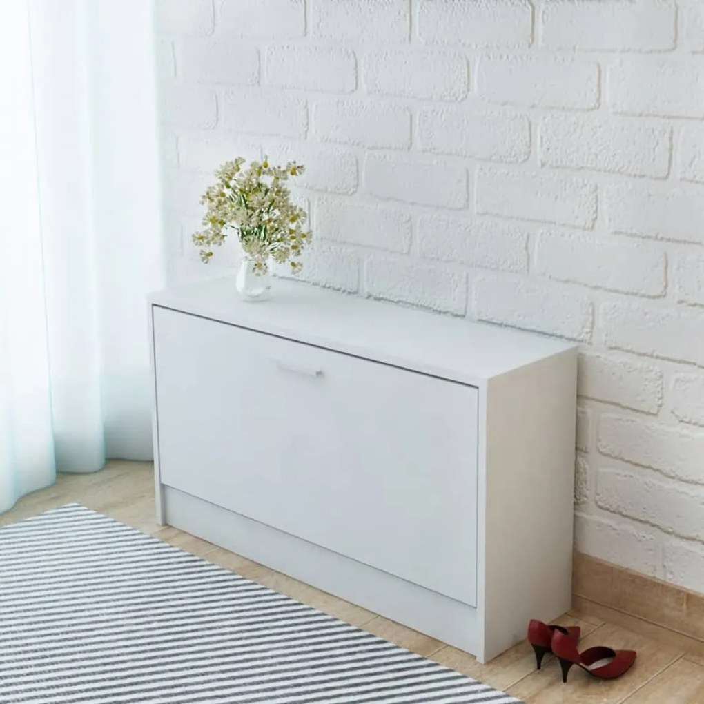 Banco sapateira 80x24x45 cm branco