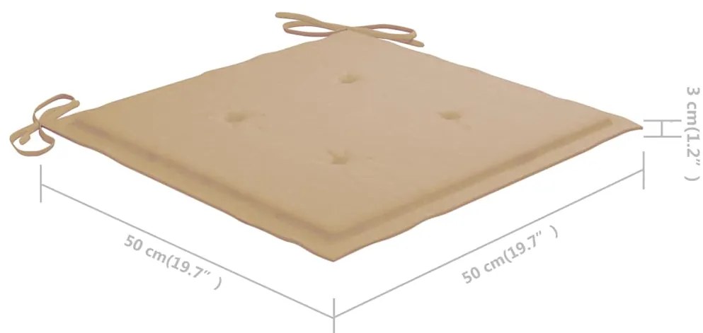 Cadeiras de jardim c/ almofadões 4 pcs madeira de acácia maciça
