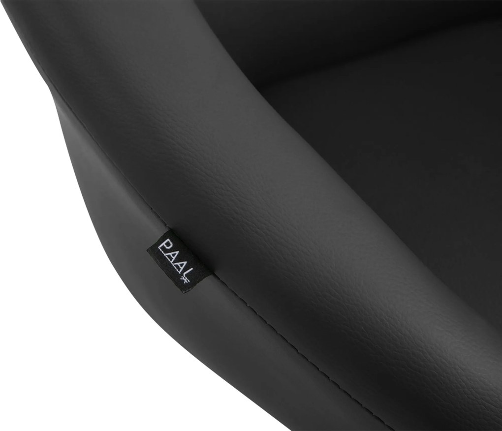 Banco de bar Miami em couro sintético e com estrutura cromada 55 x 86-106 x 51 cm Preto