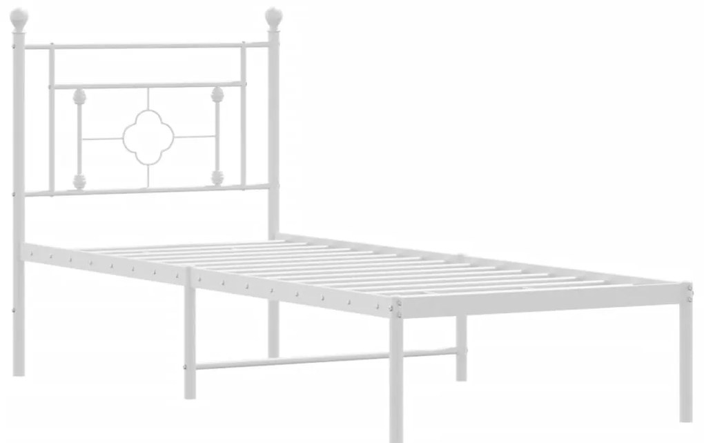 Estrutura de cama sem colchão com cabeceira 75x190 cm branco