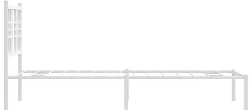Estrutura de cama sem colchão com cabeceira 75x190 cm branco