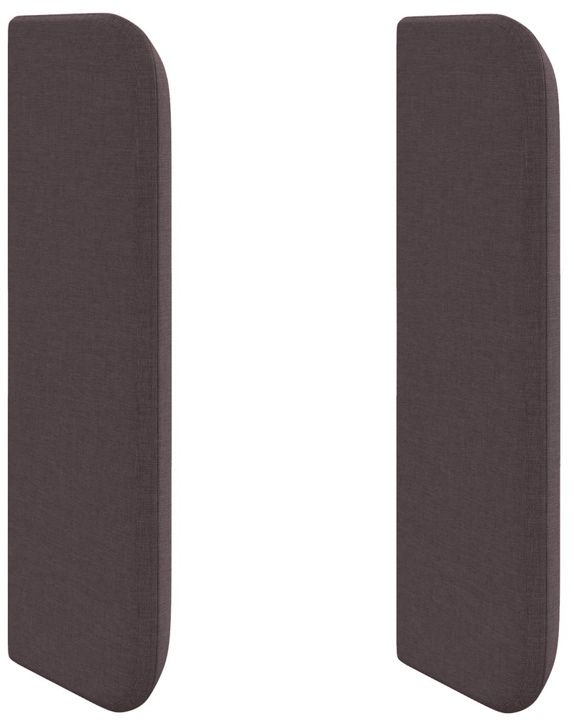 Arestas de Cabeceira 2 pcs Quadradas de Tecido Castanho Escuro