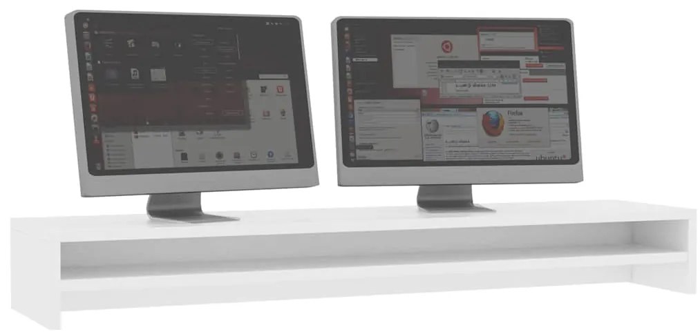 Suporte para monitor 100x24x13 cm derivados de madeira branco