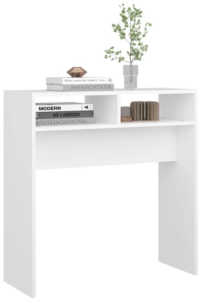 Mesa consola 78x30x80 cm derivados de madeira branco