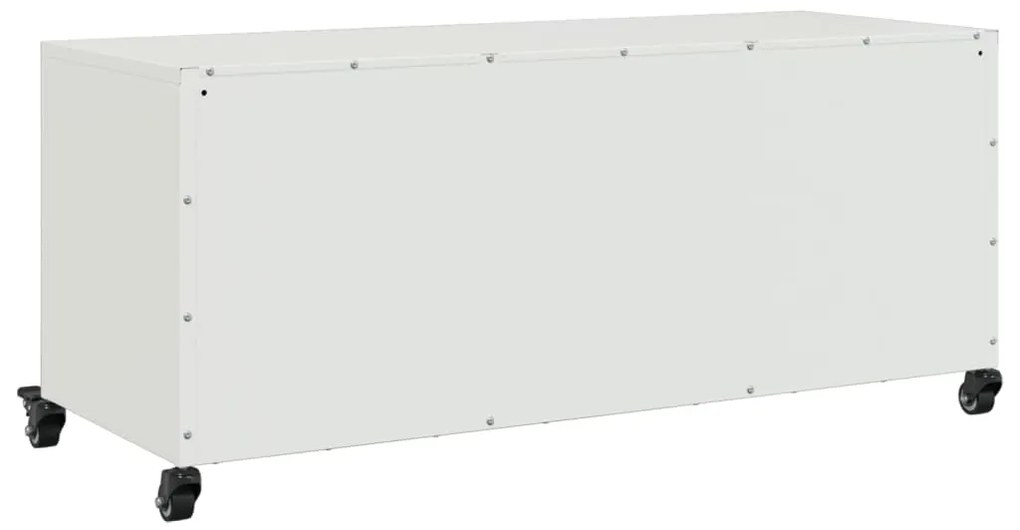 Móvel de TV 100,5x39x43,5 cm aço branco