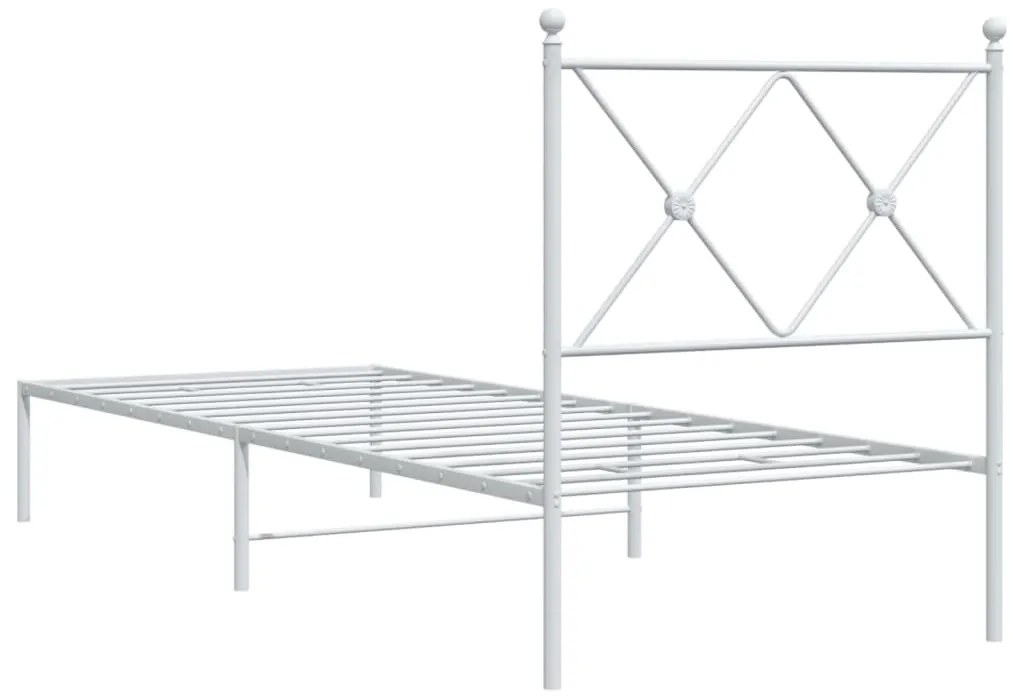 Estrutura de cama sem colchão com cabeceira 75x190 cm branco