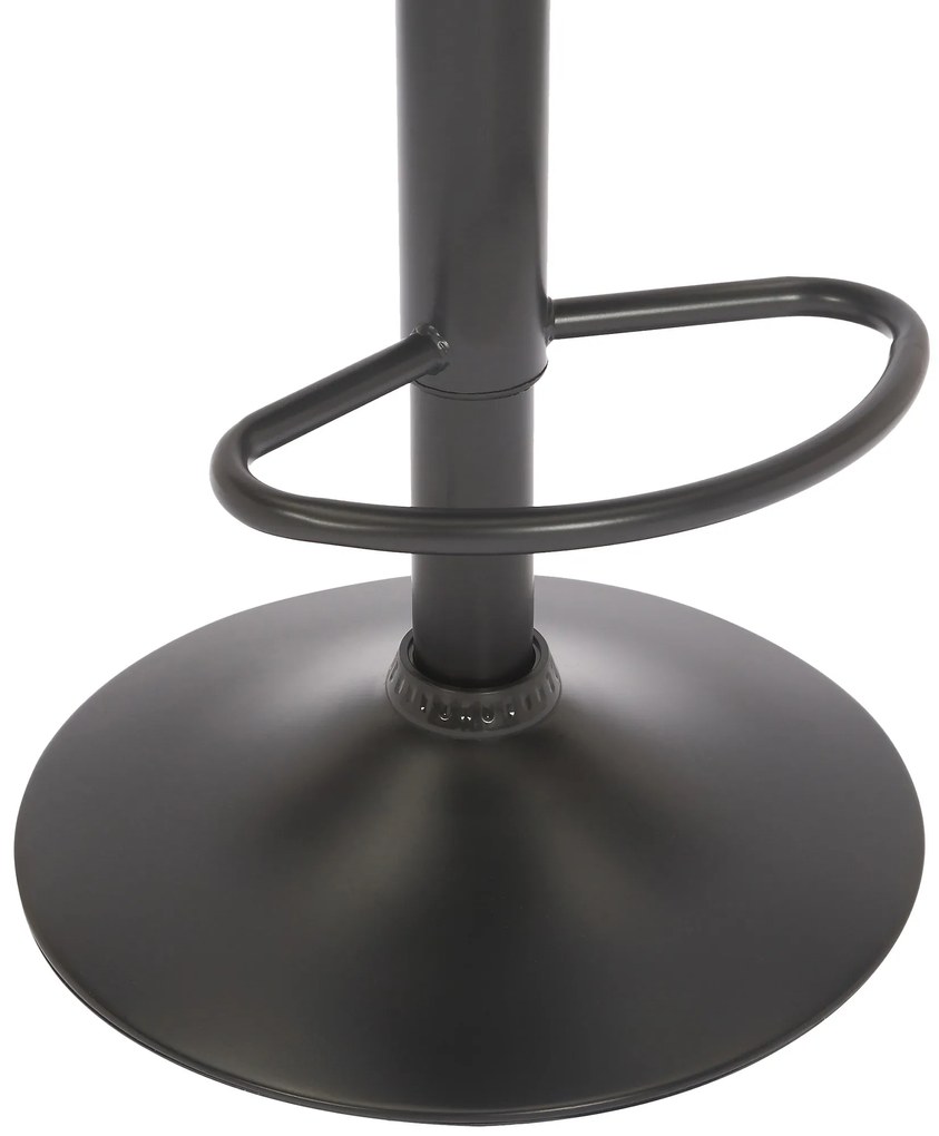 Banco de bar Jamie em veludo e com estrutura preta 41 x 87-107 x 49 cm Vermelho