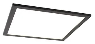 Candeeiro de teto moderno preto com LED 40 cm - Liv Moderno