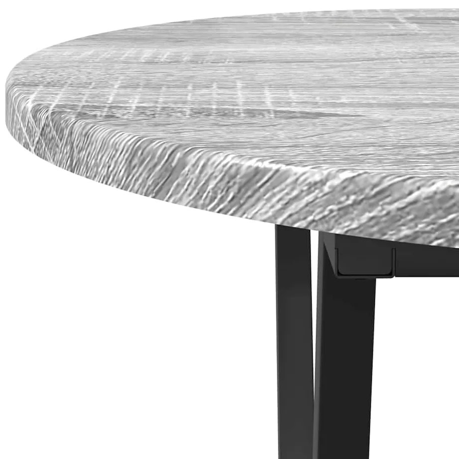 Mesa de Café Cinza Sonoma da - 80x40x40.5 cm, Feita de Madeira Engenhe