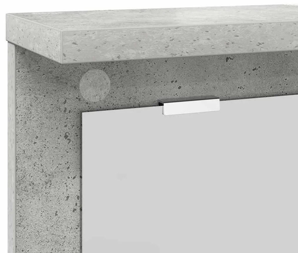 Cabideiro de Parede Cinzento cimento 85 x 10 x 45 cm
