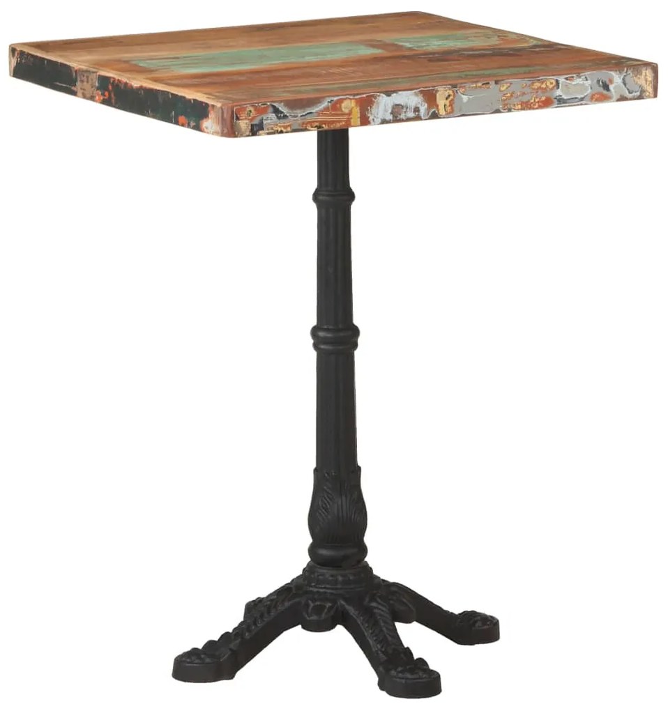 vidaXL Mesa de bistrô 60x60x76 cm madeira recuperada maciça